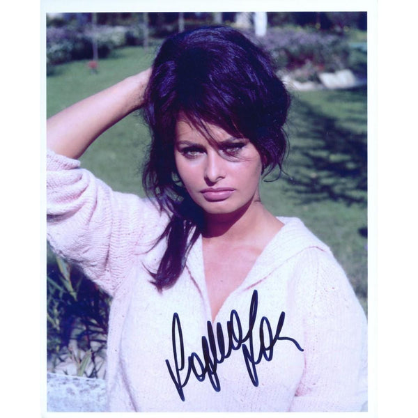 Sophia Loren Signed Colour Photograph