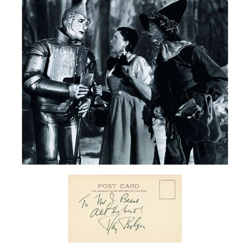 Ray Bolger - Autograph - Signature Mounted with Black & White Photograph