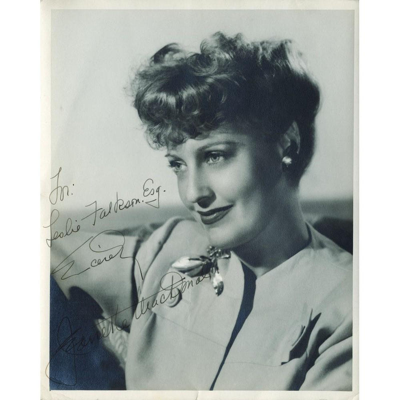 Jeanette MacDonald - Autograph - Signed Black and White Photograph