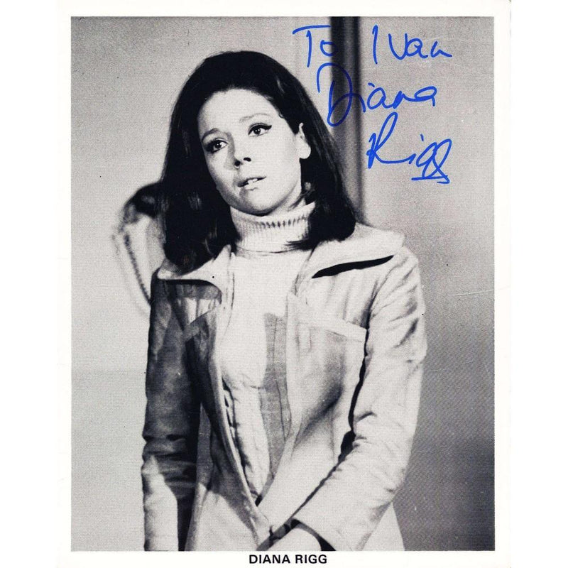 Diana Rigg - Autograph - Signed Black and White Photograph