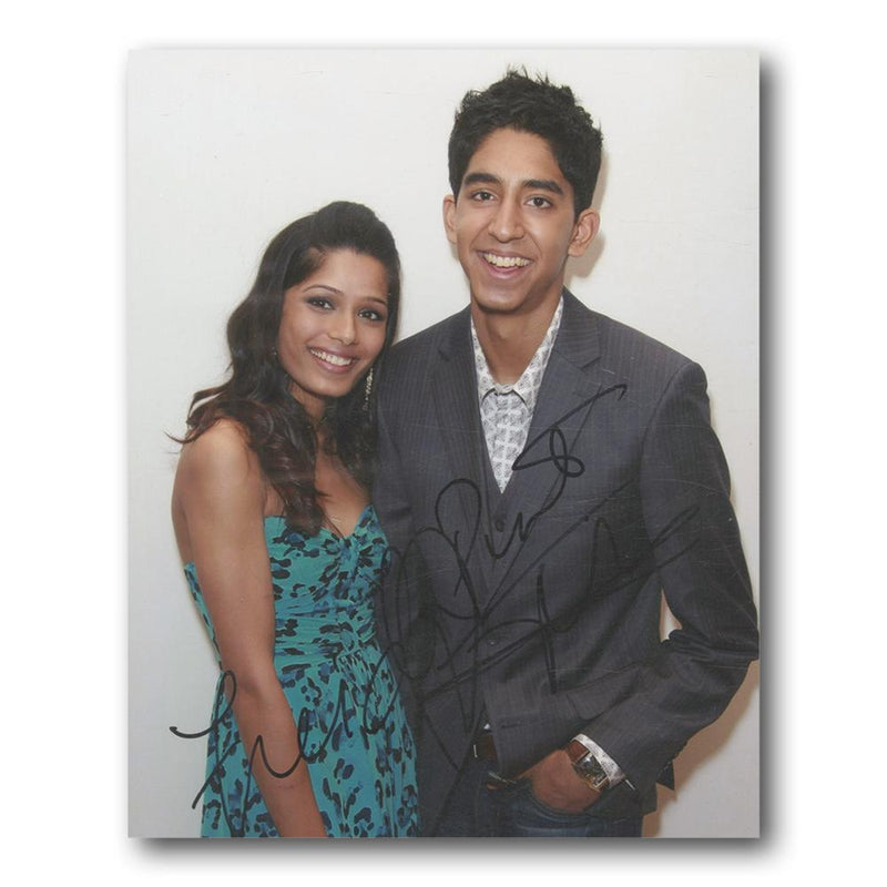 Freida Pinto & Dev Patel Autograph Signed Photograph