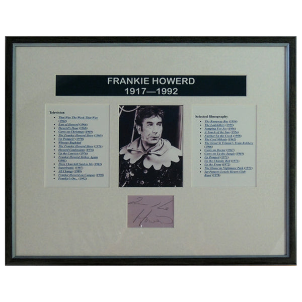 Frankie Howerd (Framed) Autograph