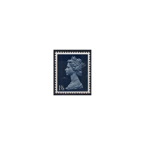 GB 1968 - 1/6d Greenish-blue and deep blue.Greenish-blue omittedSG743 pva variety V743