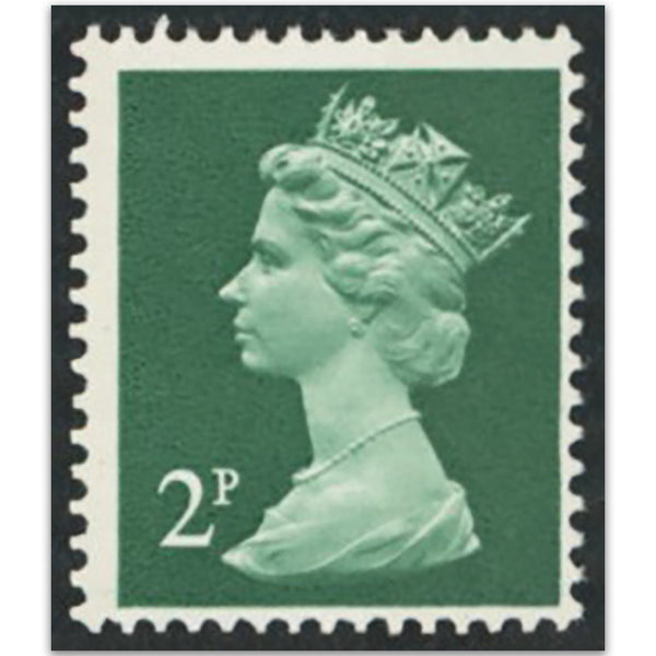 GB 1971-76 Myrtle-green Misplaced Phosphor  SG X849 variety