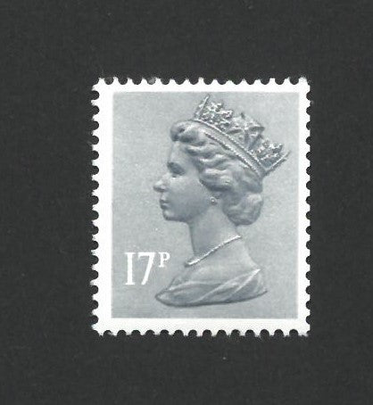 GB 1984 17p grey-blue with star underprint, Phosphor Omitted. SG 909Eu variety V909A