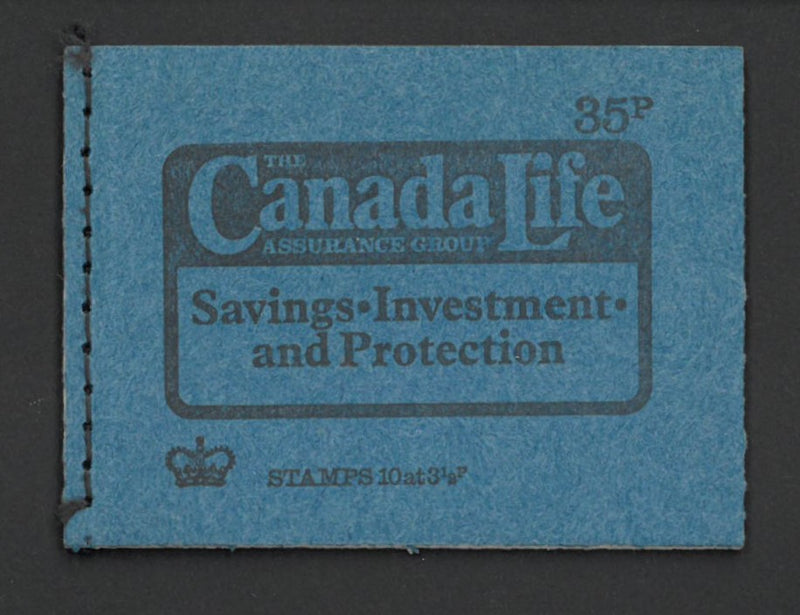 GB 1974 35p Canada Life Booklet.Both Panels Miscut (3 1/2p label at top) SGDP4c Booklet Variety VBDP4C